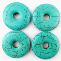 Don 005a donut turquoise woolite 17gr diam 40x7mm vente perles pendentif ethnique 1