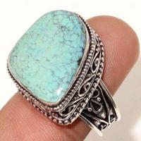 Tqa 314a bague chevaliere turquoise 10gr t60 15x20mm pierre polie achat vente argent 925