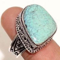 Tqa 314b bague chevaliere turquoise 10gr t60 15x20mm pierre polie achat vente argent 925