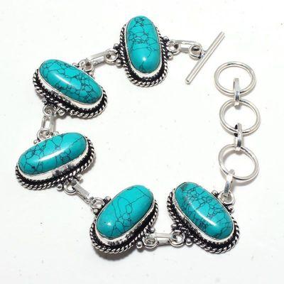 Tqa 380a bracelet 24gr 10x20mm turquoise achat vente bijou pierre naturelle argent 925 1