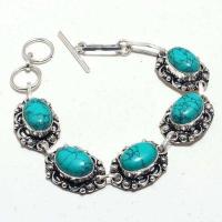 Tqa 381d bracelet 24gr 10x15mm turquoise achat vente bijou pierre naturelle argent 925 1