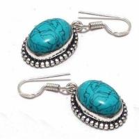 Tqa 385c collier boucles oreilles 39gr 14x18mm turquoise achat vente bijou argent 925 1