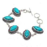 Tqa 391a bracelet 25gr 10x20mm turquoise achat vente bijou pierre naturelle argent 925 1