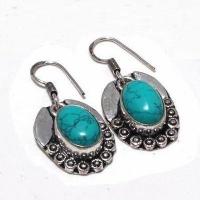 Tqa 394c collier boucles oreilles 33gr 10x15mm turquoise achat vente bijou argent 925 1