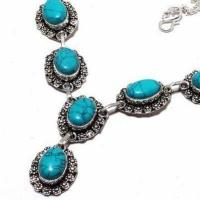 Tqa 411b collier parure sautoir 32gr 10x15mm turquoise achat vente bijou argent 925 1