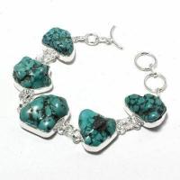 Tqa 416a bracelet 27gr turquoise howlite 15x20mm achat vente bijou ethnique argent 925 1