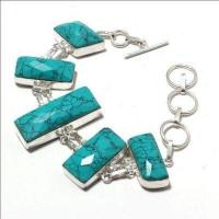 Tqa 419a bracelet 29gr turquoise howlite 15x35mm achat vente bijou ethnique argent 925 1