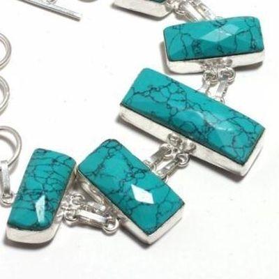 Tqa 419b bracelet 29gr turquoise howlite 15x35mm achat vente bijou ethnique argent 925 1