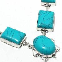 Tqa 424c collier parure sautoir 45gr pendentif 20x25mm turquoise achat vente bijou argent 925 1