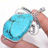 Tqa 429b pendentif pendant 32gr 35x50mm turquoise achat vente bijou argent 925 1