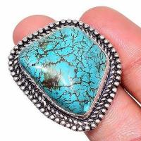 Tqa 436b bague chevaliere t60 13gr 25x30mm turquoise achat vente pierre naturelle argent 925 1