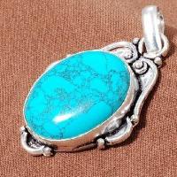 Tqa 450a pendentif pendant 15gr 22x28mm turquoise bleue achat vente bijou argent 925 1