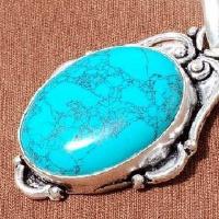 Tqa 450c pendentif pendant 15gr 22x28mm turquoise bleue achat vente bijou argent 925 1