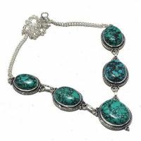 Tqa 474a collier parure sautoir 32gr 20x25mm turquoise achat vente bijou ethnique argent 925