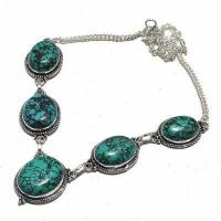 Tqa 474d collier parure sautoir 32gr 20x25mm turquoise achat vente bijou ethnique argent 925