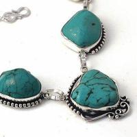 Tqa 476c collier parure sautoir 35gr 20x30mm turquoise achat vente bijou ethnique argent 925