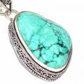 Tqa 516c pendentif pendant 50mm 21gr 30x40mm turquoise vente bijou argent 925