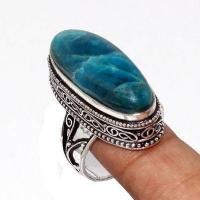 Tqa 518a bague chevaliere t61 14gr 14x28mm turquoise verte tibetaine vente bijou argent 925