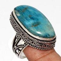 Tqa 519a bague chevaliere t59 13gr 15x30mm turquoise verte tibetaine vente bijou argent 925