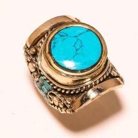 Tqa 562b bague chevaliere t60 30gr 40x30mm turquoise corail vente bijou argent 925