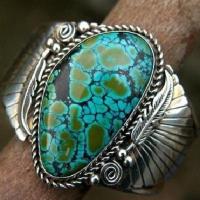 Tqa 568b bague navajo t59 6gr 10x20m turquoise ethnique vente bijou argent 925