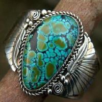 Tqa 583b bague navajo t62 9gr 10x20m turquoise ethnique vente bijou argent 925