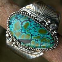 Tqa 583c bague navajo t62 9gr 10x20m turquoise ethnique vente bijou argent 925