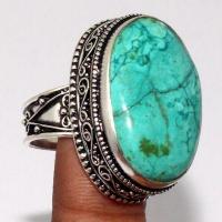 Tqa 609a bague chevaliere t59 13gr 20x30mm turquoise ethnique tibet achat vente bijou argent 925