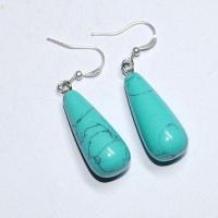 Tqa 702b boucles oreilles gouttes poire turquoise 10x25mm 1