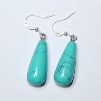 Tqa 702c boucles oreilles gouttes poire turquoise 10x25mm 1