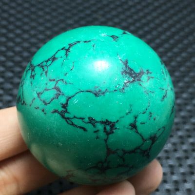 Tqp 065a sphere turquoise verte boule tibet tibetaine 126gr 48mm pierres polies achat vente