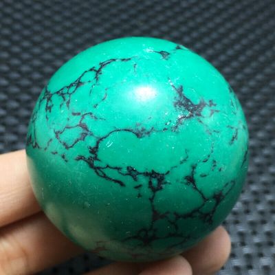 Tqp 065c sphere turquoise verte boule tibet tibetaine 126gr 48mm pierres polies achat vente