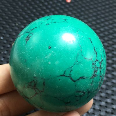 Tqp 066a sphere turquoise verte boule tibet tibetaine 127gr 48mm pierres polies achat vente