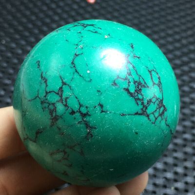Tqp 066b sphere turquoise verte boule tibet tibetaine 127gr 48mm pierres polies achat vente