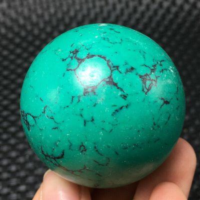 Tqp 069a sphere turquoise verte boule tibet tibetaine 122gr 45mm pierres gemmes lithotherapie achat vente