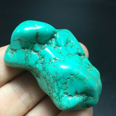 Tqp 077d turquoise verte tibet tibetaine 58gr 53x32x23mm pierre gemme lithotherapie reiki achat vente