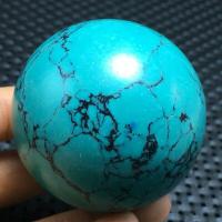 Tqp 082a turquoise sphere boule verte tibet tibetaine 135gr 49mm pierre gemme lithotherapie reiki