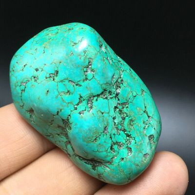 Tqp 086b turquoise verte tibet tibetaine 62gr 52x34x26mm pierre gemme lithotherapie reiki achat vente