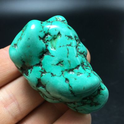 Tqp 087d turquoise verte tibet tibetaine 52gr 20x30x21mm pierre gemme lithotherapie reiki achat vente