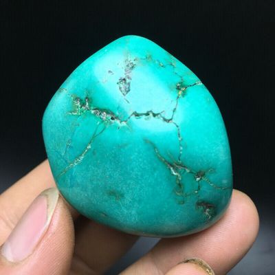 Tqp 104e turquoise verte tibet tibetaine 90gr 48x42x35mm pierre gemme lithotherapie reiki achat vente