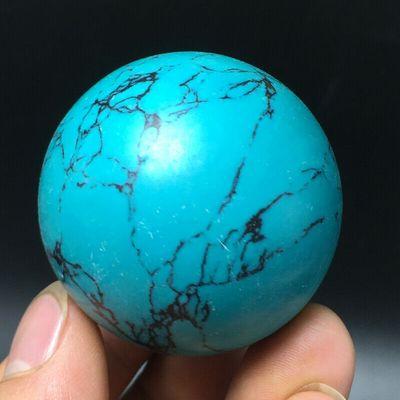 Tqp 108b turquoise sphere boule bleue tibet tibetaine 131gr 48mm pierre gemme lithotherapie reiki 1