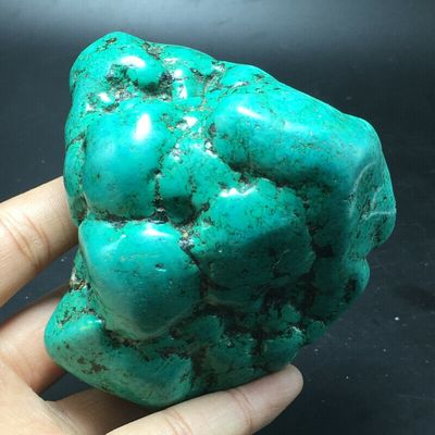 Tqp 109b turquoise polie verte tibet tibetaine 379gr 88x85x57mm pierre gemme lithotherapie reiki