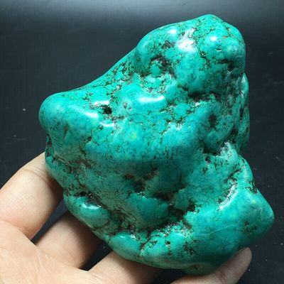 Tqp 109c turquoise polie verte tibet tibetaine 379gr 88x85x57mm pierre gemme lithotherapie reiki