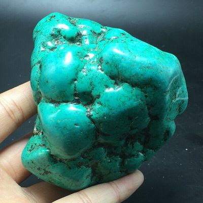 Tqp 109d turquoise polie verte tibet tibetaine 379gr 88x85x57mm pierre gemme lithotherapie reiki