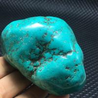 Tqp 110a turquoise polie bleue tibet tibetaine 335gr 86x62x52mm pierre gemme lithotherapie reiki