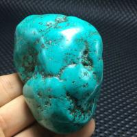 Tqp 110b turquoise polie bleue tibet tibetaine 335gr 86x62x52mm pierre gemme lithotherapie reiki