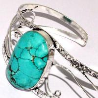 Tqt 014b bracelet torque turquoise 28gr 25x35mm argent ethnique achat vente bijoux 1 1