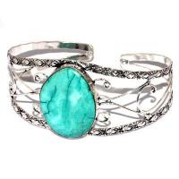 Tqt 015a bracelet torque turquoise 23gr 25x32mm argent ethnique achat vente bijoux 1 1