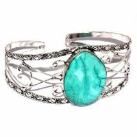 Tqt 015d bracelet torque turquoise 23gr 25x32mm argent ethnique achat vente bijoux 1 1