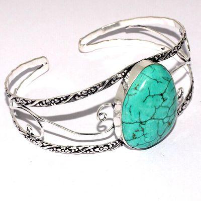 Tqt 016a bracelet torque turquoise 24gr 25x30mm argent ethnique achat vente bijoux 1 1